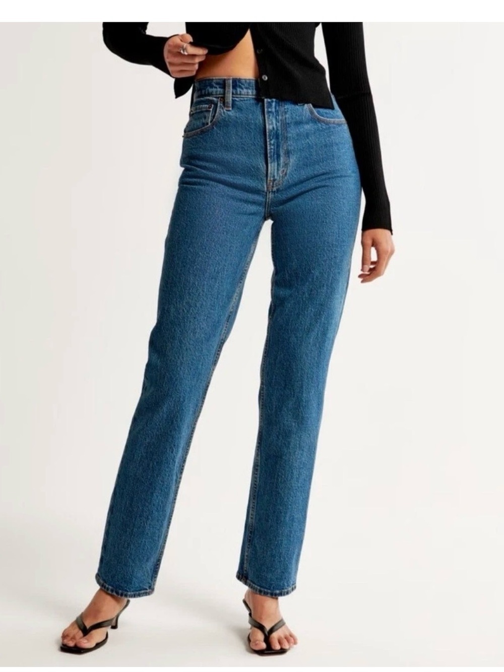 Abercrombie & Fitch the vintage  High-Rise Straight Leg Jeans - Blue 27R/4